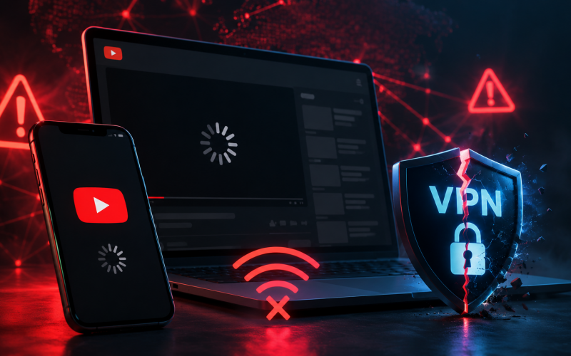 YouTube не работает с VPN